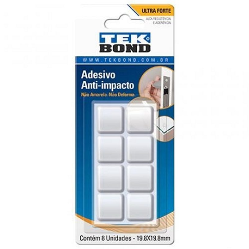 ADESIVO ANTI-IMPACTO TEKBOND 19,8X19,8MM - 08 UN.