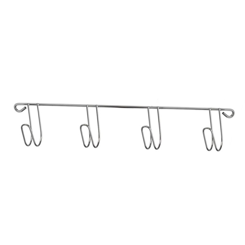 ARTHI 0070 SUPORTE PARA TOALHA COM 04 GANCHOS CROMADO (02 PEÇAS)